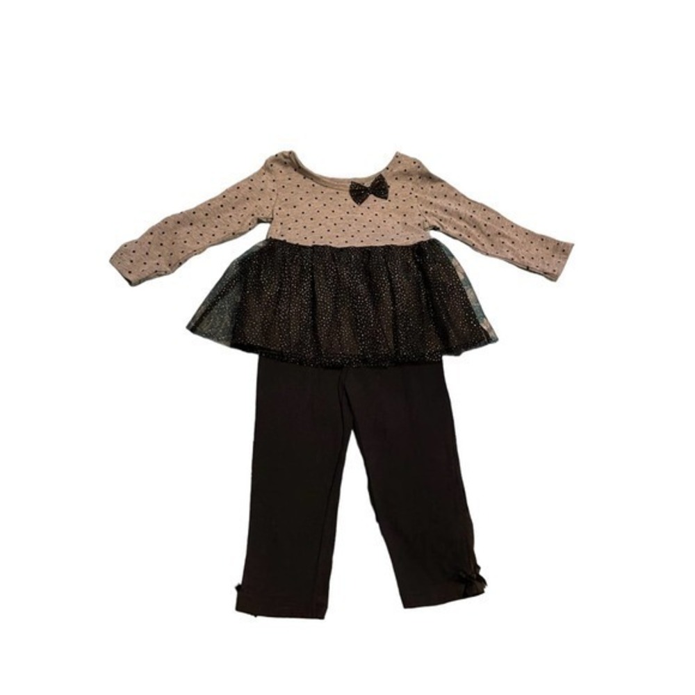 Swiggles Outfit 18 Months Tutu Girl Black and Gray